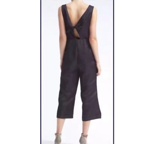 Banana Republic jumpsuit back tie linen blend - Picture 2 of 16